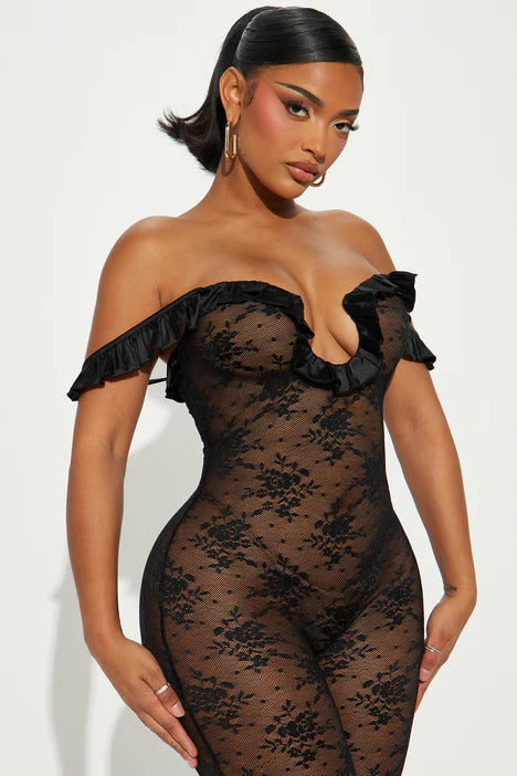 Jaylynn Lace Jumpsuit - Black