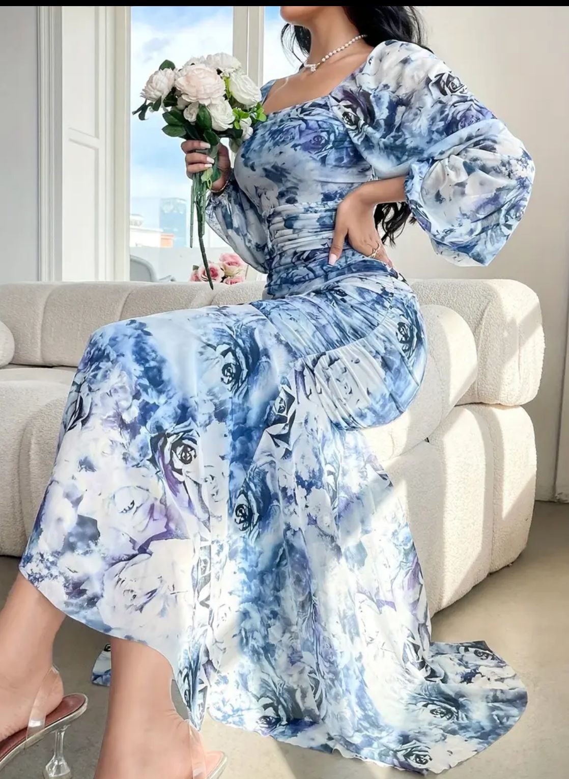 Dress Floral print long sleeve