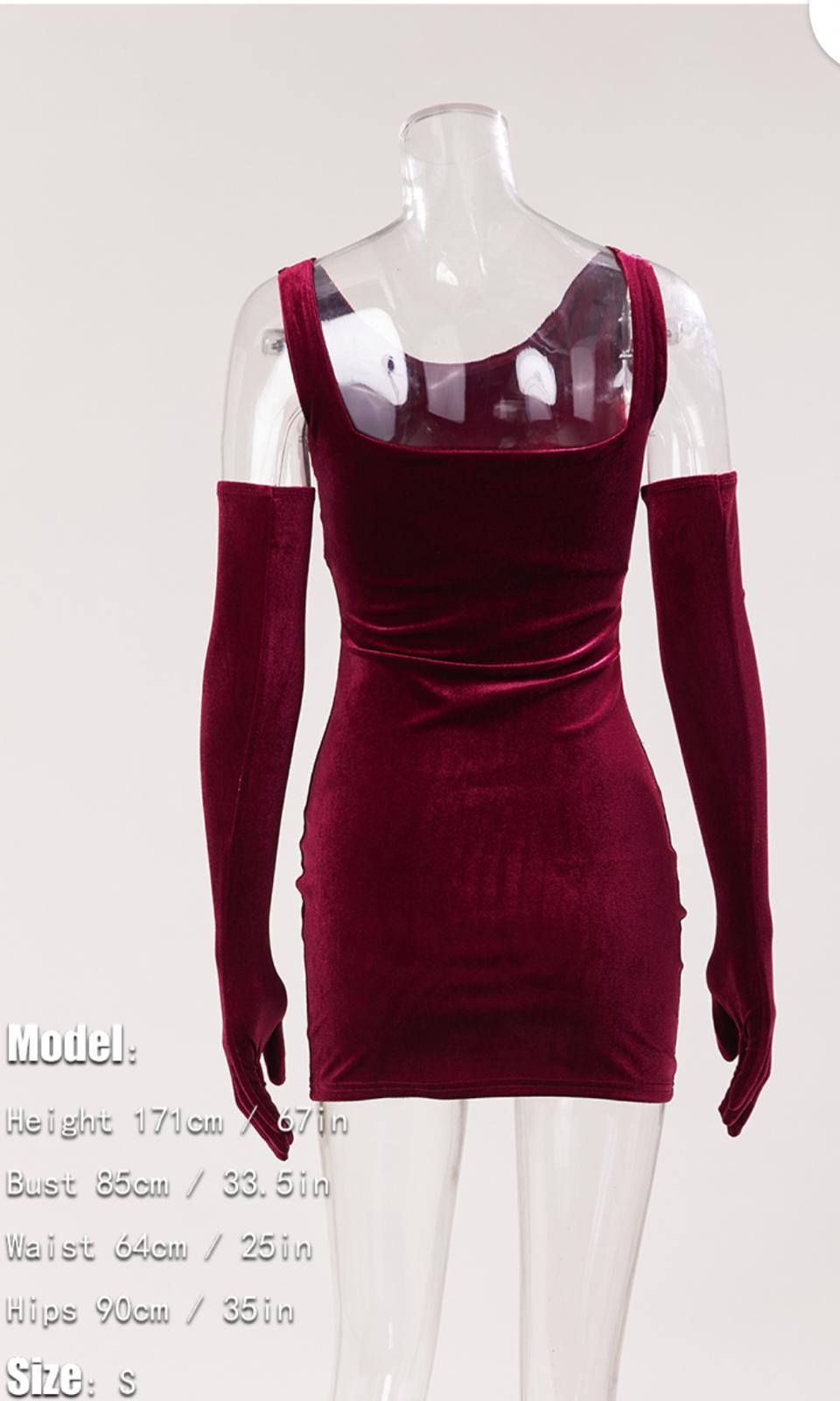 Sexy short dress Rose Red