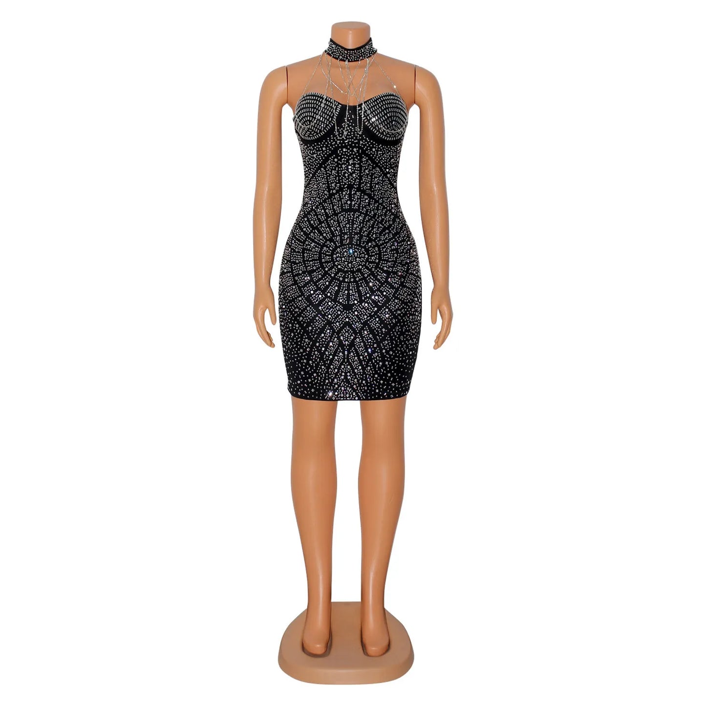 Sexy embroidered fall dress