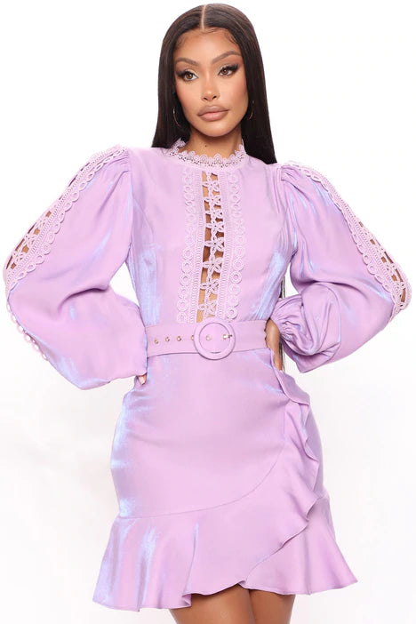 Lavender mini dress