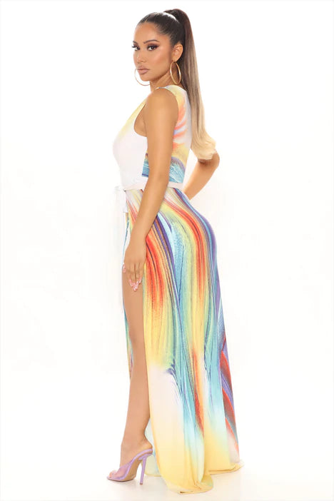Birds maxi dress