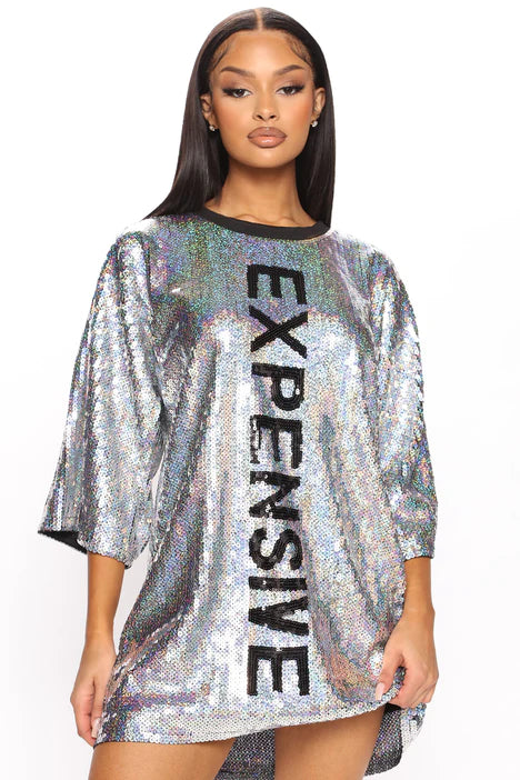 Sequin Tunic - Silver