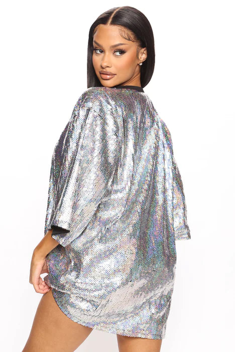 Sequin Tunic - Silver