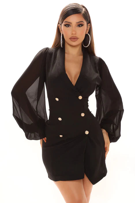 Blazer Dress - Black