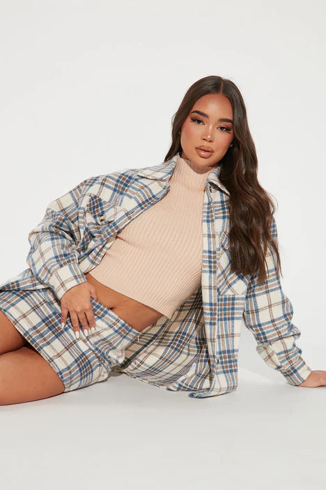 Proud moment plaid skirt set