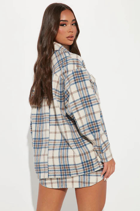 Proud moment plaid skirt set