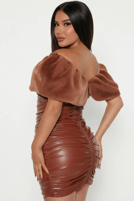 Verdana Leather Mini Dress