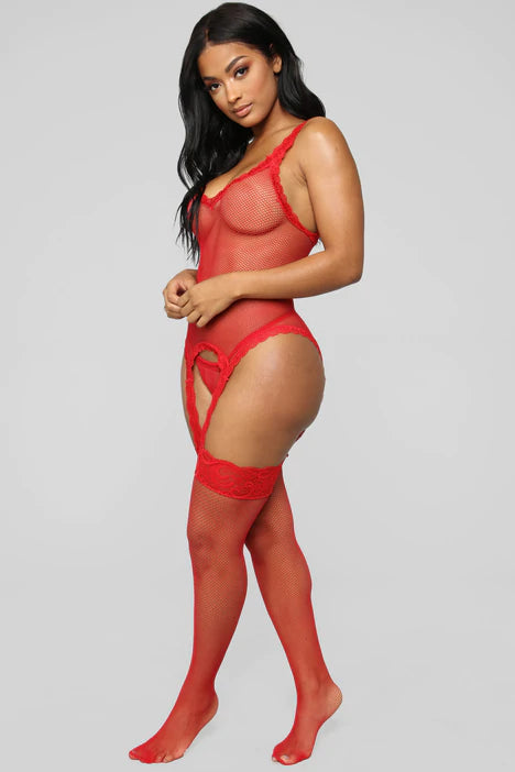 3 Pieces Set - Sexy Red