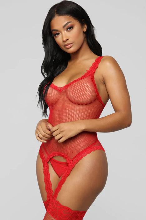 3 Pieces Set - Sexy Red