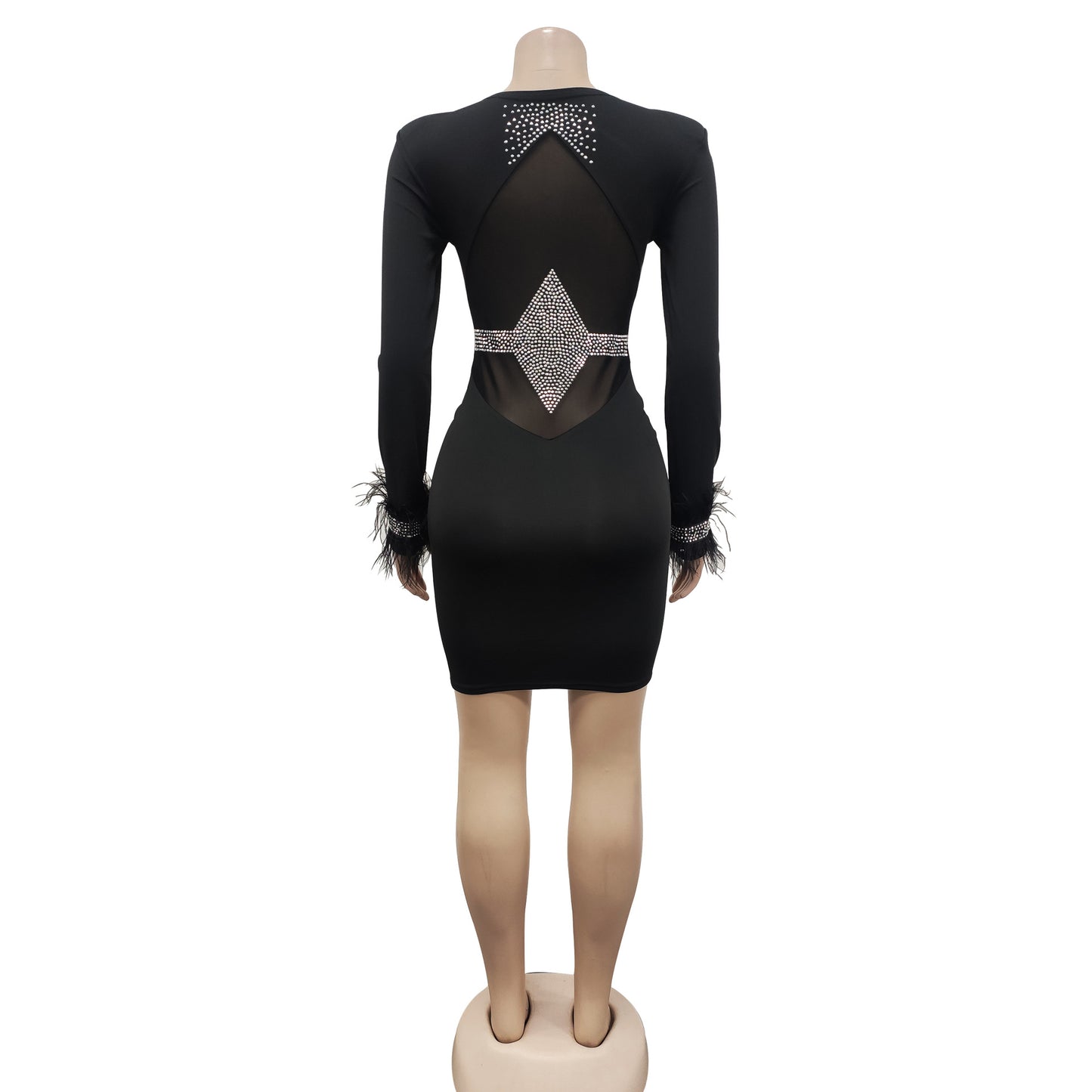 Fringe dress black