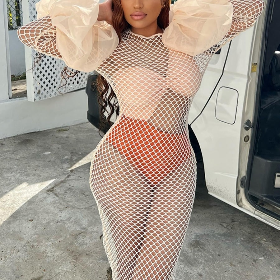 Long Mesh Dress