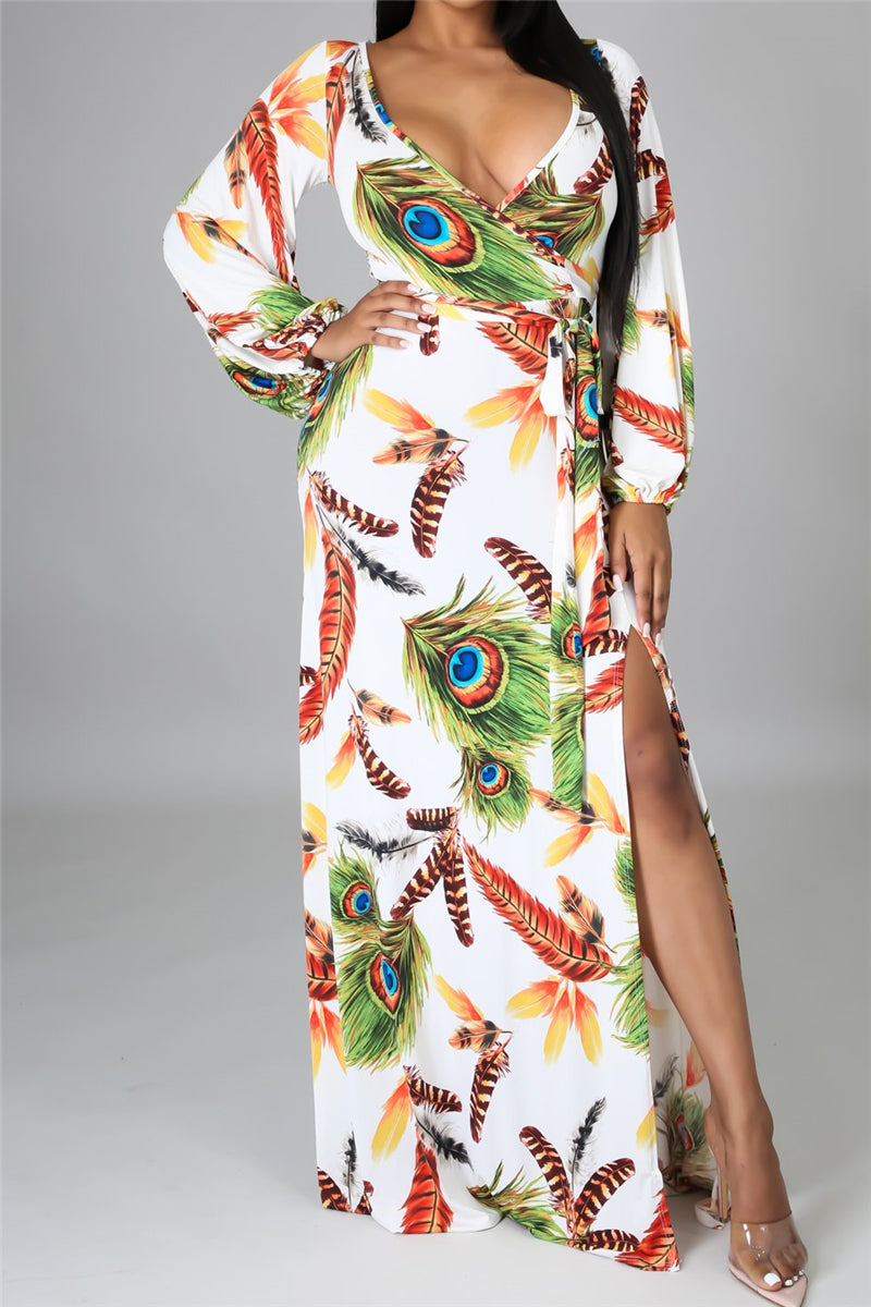 Floral print maxi dress