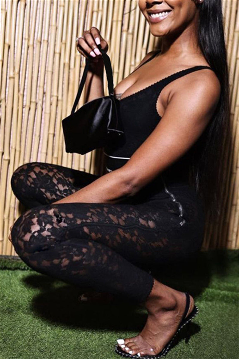 black jumpsuit