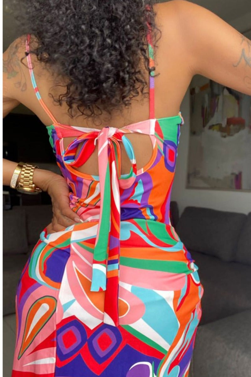 Colorful two-piece swimsuit