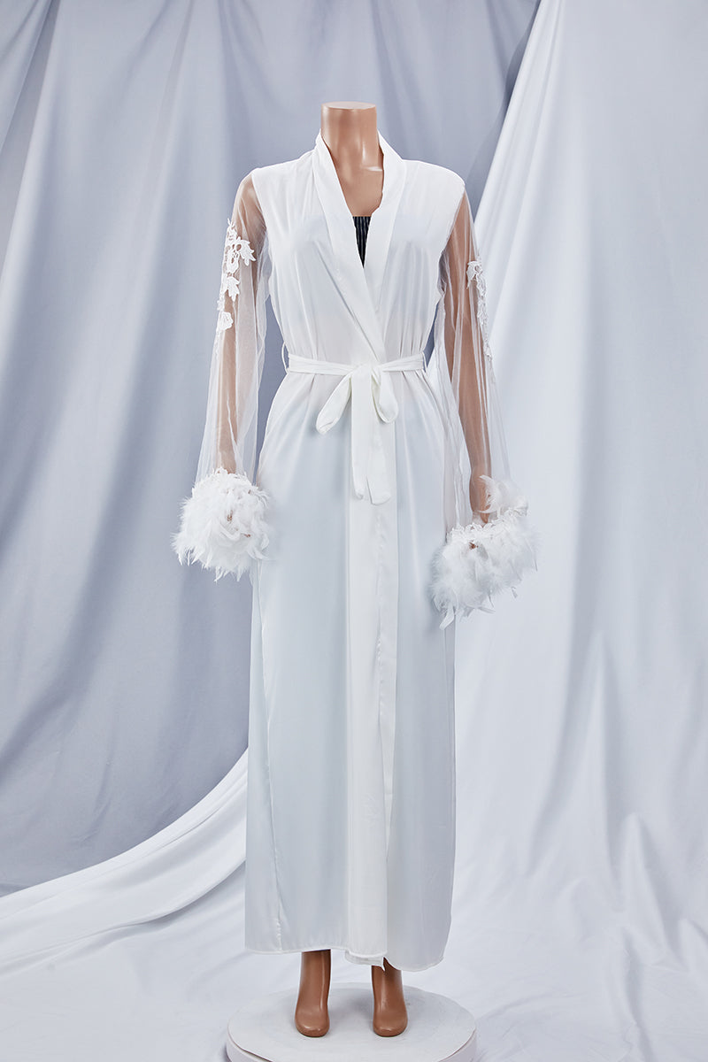 white women's robe