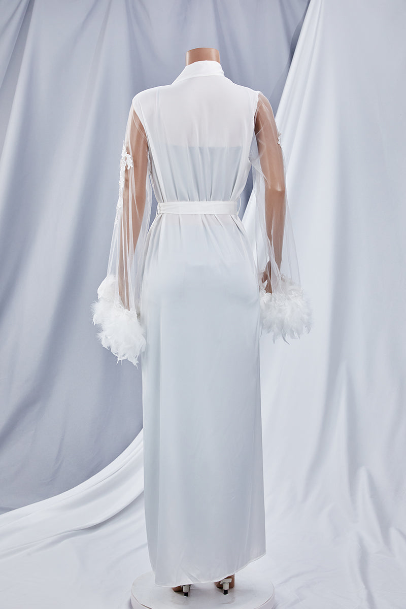 white women's robe
