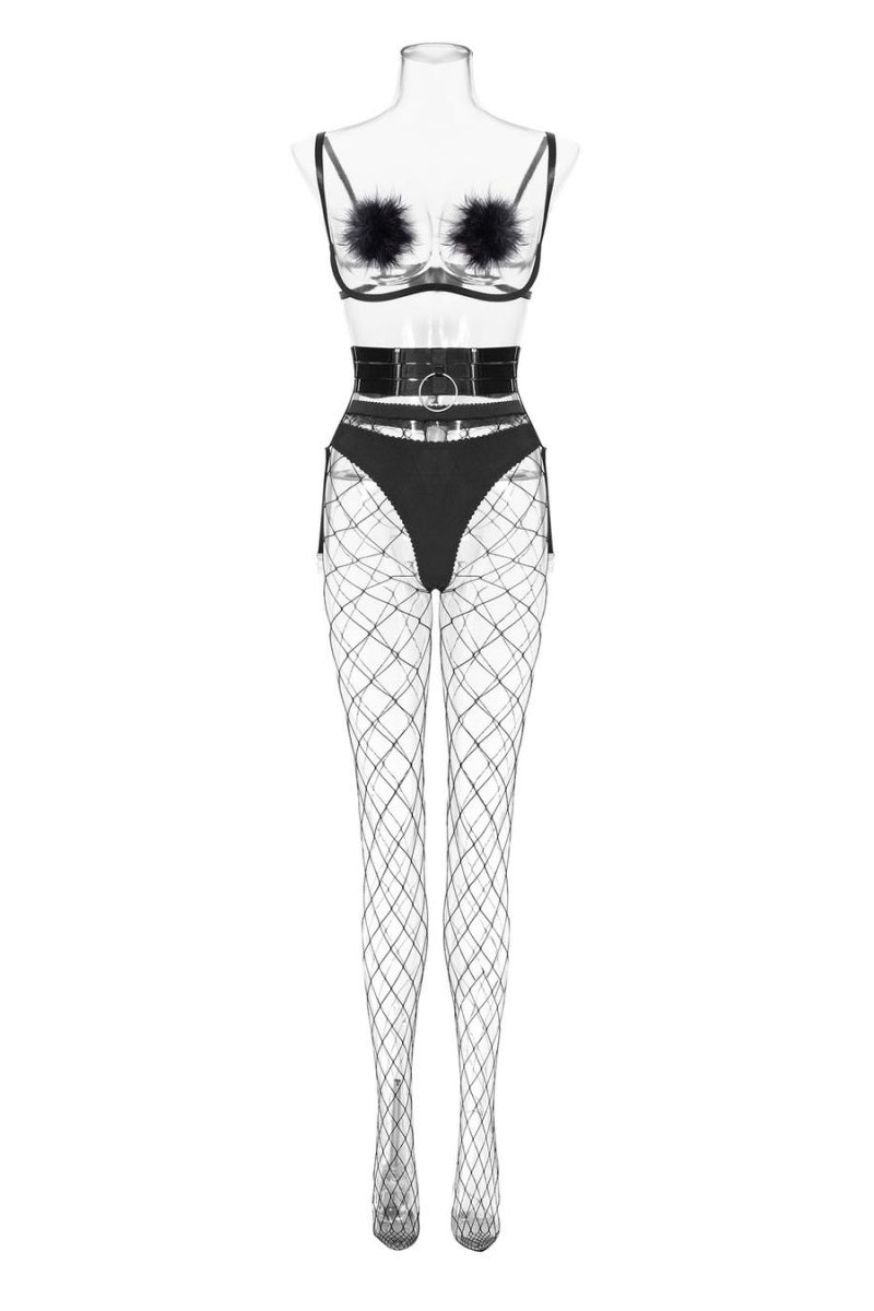 Sexy Stretchy Three Piece Set (With Tops, Leggings And Panties)