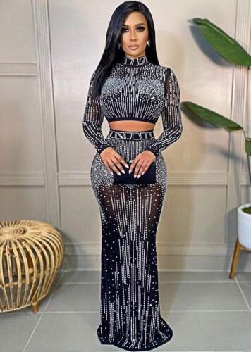 Black two-piece dress from Swarovski – dodoostore