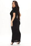 Silky Smooth Slinky Maxi Dress - Black