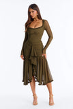 Midi Dress Lanngerie Olive
