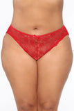 Lace panty - red