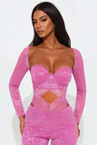 Pass The Tiara Jumpsuit - Magenta