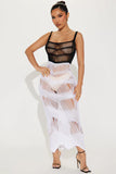 Junto Crochet Maxi Dress - Black/White