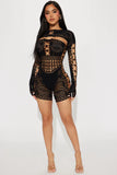 Really Like Your Body Seamless Romper - Black