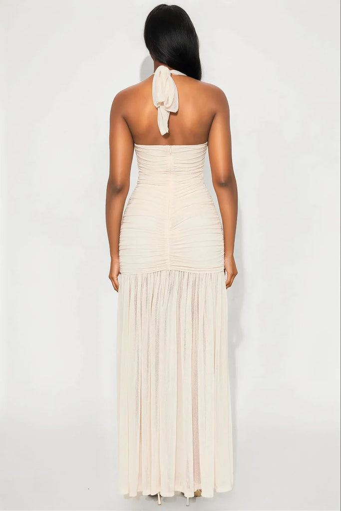 Maxi Dress lvory Lanngerie