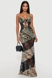 Maxi Dress  Leopard Lanngerie