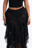 Lace Maxi Skirt Black