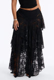 Lace Maxi Skirt Black