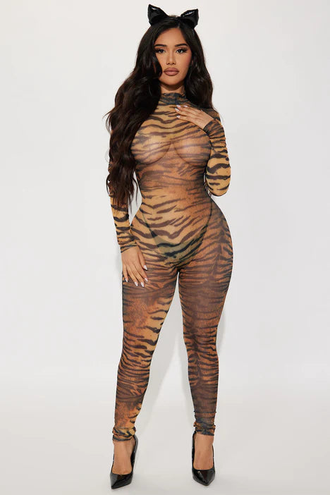 2-Piece Tiger Costume Set - Brown/Combo