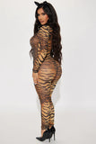 2-Piece Tiger Costume Set - Brown/Combo