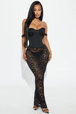 You're Mine Lace Maxi Dress - Black