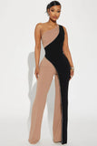 Chase Me Forever Jumpsuit - Mocha/combo