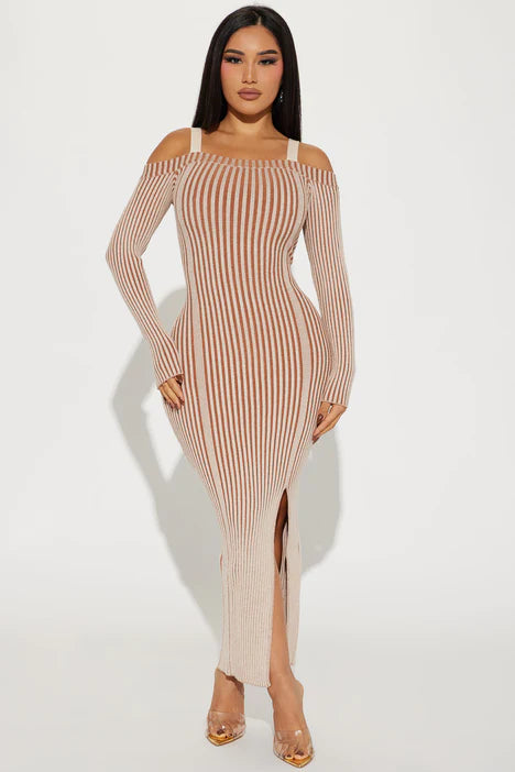 Kimberley Sweater Maxi Dress - Mocha