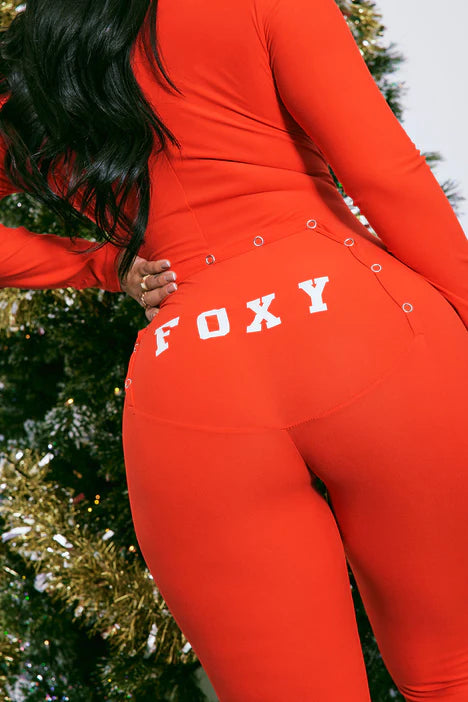 Foxy PJ Jumpsuit Onesie - Red