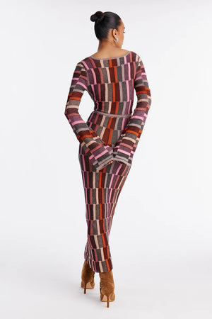 Maxi Dress Long Sleeve Multicolor