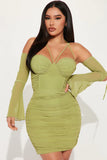 Demie Mini Dress - Chartreuse