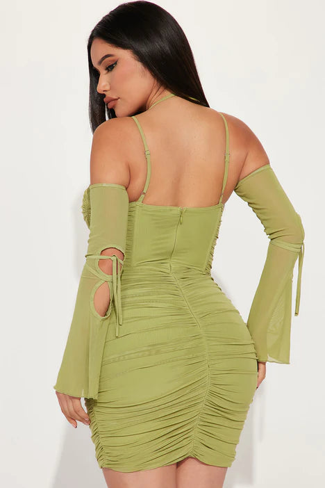 Demie Mini Dress - Chartreuse