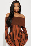 Alyssa Sweater Maxi Dress - Rust/combo