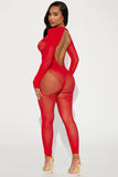 Mad About It Jumpsuit Bodystocking - Red