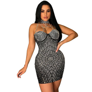 Sexy embroidered fall dress