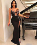 Mila Corset Maxi Dress - Black