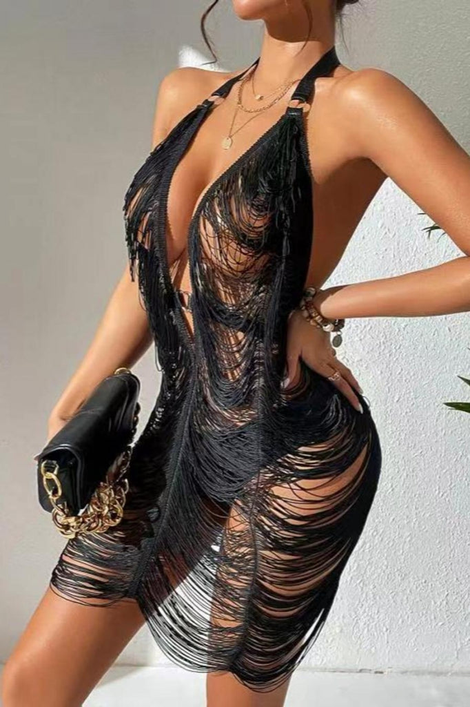 Black sexy short dress