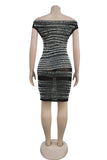 Sexy stretch see-through mesh rhinestone tight one shoulder mini dress with briefs