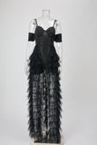 Stylish slight stretch sling rhinestones decor mesh stitching