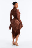 Midi Dress Brown Lanngerie
